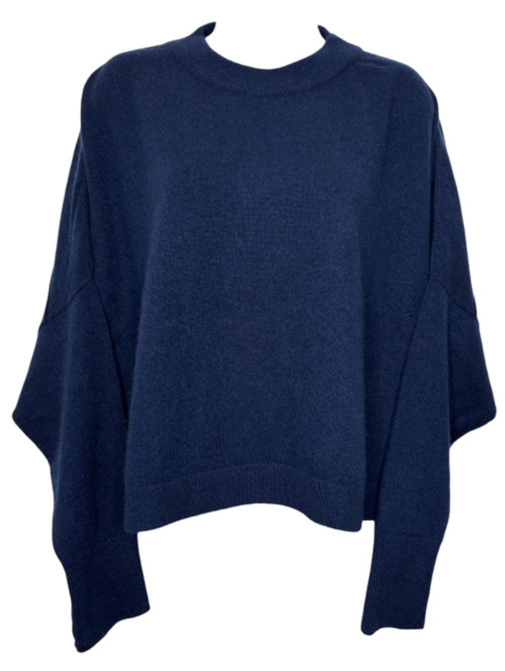 Dusan Ultra-Fine Knit Cashmere Iconic Crew Neck Sweater in Midnight Navy NWT